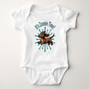 Es ist Zoomie Time Dackel Baby Strampler