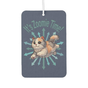 Es ist Zoomie Time Dilute Calico Cat Autolufterfrischer