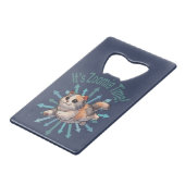 Es ist Zoomie Time Dilute Calico Cat Geldbeutel Flaschenöffner (Rückseite Schrägansicht)