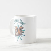 Es ist Zoomie Time Dilute Calico Cat Kaffeetasse (Vorderseite Links)