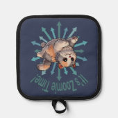 Es ist Zoomie Time Dilute Calico Cat Topflappen (Vorderseite)