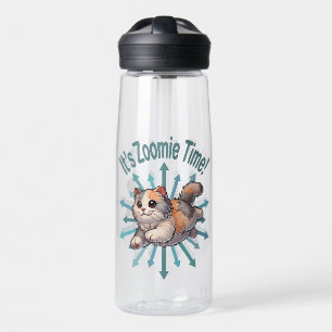 Es ist Zoomie Time Dilute Calico Katze Trinkflasche
