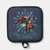 Es ist Zoomie Time Doberman Pincher Topflappen (Vorderseite)