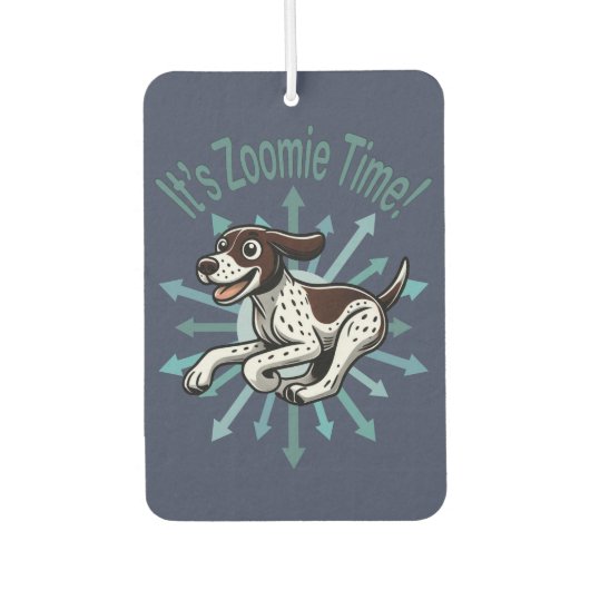 Es ist Zoomie Time German Kurzhaar Autolufterfrischer (Vorderseite)