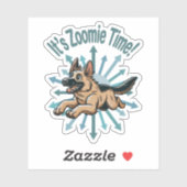 Es ist Zoomie Time German Shepherd Aufkleber (Blatt)
