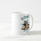 Es ist Zoomie Time German Shepherd Kaffeetasse (VorderseiteRechts)