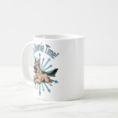 Es ist Zoomie Time German Shepherd Kaffeetasse (Vorderseite Links)