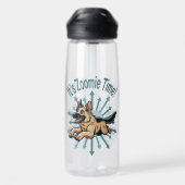 Es ist Zoomie Time German Shepherd Trinkflasche (Rückseite)