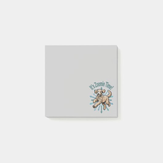 Es ist Zoomie Time Golden Doodle Post-it Klebezettel (Vorderseite)
