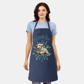 Es ist Zoomie Time Golden Labrador Schürze (Getragen)