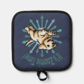 Es ist Zoomie Time Golden Labrador Topflappen (Vorderseite)