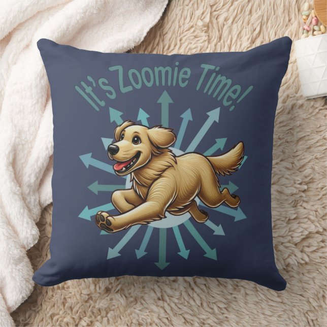Es ist Zoomie Time Golden Retriever Kissen (Decke)
