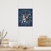 Es ist Zoomie Time Gray Bicolor Cat Poster (Küche)