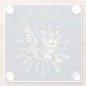 Es ist Zoomie Time Gray Tabby Cat Glasuntersetzer (Rückseite)