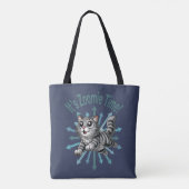 Es ist Zoomie Time Gray Tabby Cat Tasche (Rückseite)