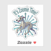 Es ist Zoomie Time Greyhound Aufkleber (Blatt)