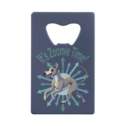 Es ist Zoomie Time Greyhound Geldbeutel Flaschenöffner (Vorderseite)