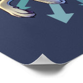 Es ist Zoomie Time Greyhound Poster (Ecke)