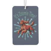 Es ist Zoomie Time Irish Setter Autolufterfrischer (Rückseite)