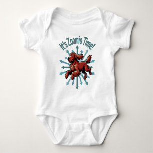 Es ist Zoomie Time Irish Setter Baby Strampler