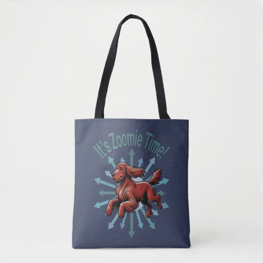 Es ist Zoomie Time Irish Setter Tasche (Vorderseite)