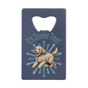 Es ist Zoomie Time Labradoodle Geldbeutel Flaschenöffner