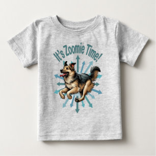 Es ist Zoomie Time Large Mutt Baby T-shirt