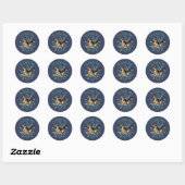 Es ist Zoomie Time Large Mutt Runder Aufkleber (Blatt)