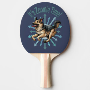 Es ist Zoomie Time Large Mutt Tischtennis Schläger
