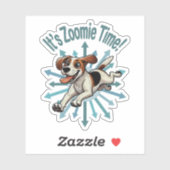 Es ist Zoomie Time Medium Beagle Mutt Aufkleber (Blatt)