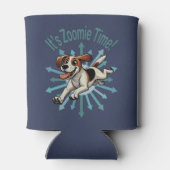 Es ist Zoomie Time Medium Beagle Mutt Dosenkühler (Rückseite)