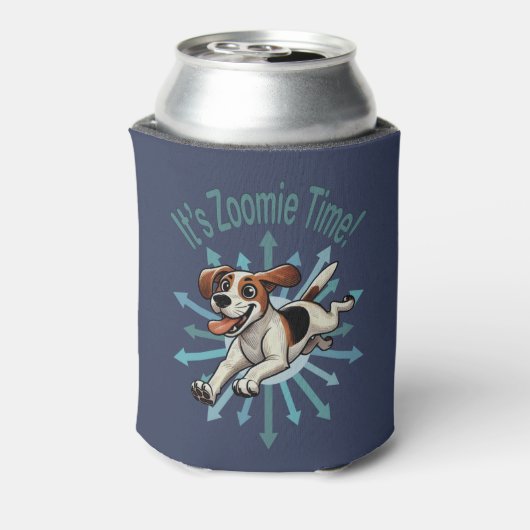 Es ist Zoomie Time Medium Beagle Mutt Dosenkühler (Kanne Rückseite)