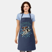 Es ist Zoomie Time Medium Beagle Mutt Schürze (Getragen)