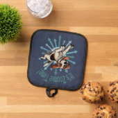 Es ist Zoomie Time Medium Beagle Mutt Topflappen (Oben Unten)