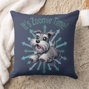 Es ist Zoomie Time Miniature Schnauzer Kissen