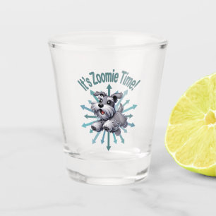 Es ist Zoomie Time Miniature Schnauzer Schnapsglas
