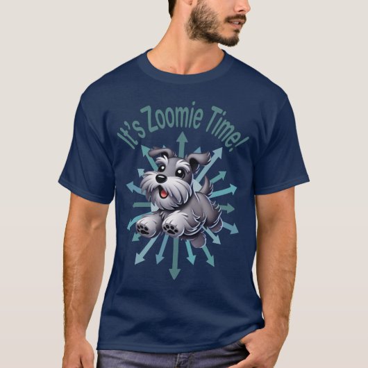 Es ist Zoomie Time Miniature Schnauzer T-Shirt (Vorderseite)