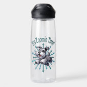 Es ist Zoomie Time Miniature Schnauzer Trinkflasche (Rückseite)