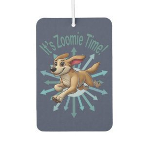 Es ist Zoomie Time Mittelbrauner Mischling Autolufterfrischer