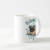 Es ist Zoomie Time Mops Kaffeetasse (VorderseiteRechts)