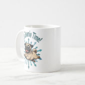 Es ist Zoomie Time Mops Kaffeetasse (Vorderseite Links)
