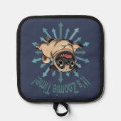 Es ist Zoomie Time Mops Topflappen (Vorderseite)