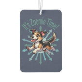Es ist Zoomie Time Mutt Autolufterfrischer (Rückseite)