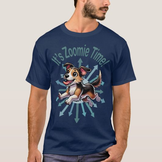 Es ist Zoomie Time Mutt T-Shirt (Vorderseite)