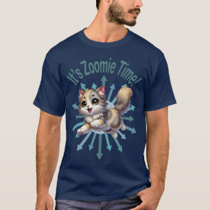Es ist Zoomie Time Niedlich Tricolor Cat T-Shirt