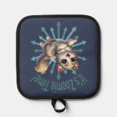 Es ist Zoomie Time Niedlich Tricolor Cat Topflappen (Vorderseite)