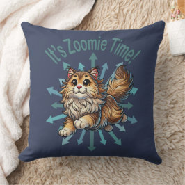 Es ist Zoomie Time Norwegische Waldkatze Kissen