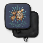 Es ist Zoomie Time Norwegische Waldkatze Topflappen (Vorderseite/Rückseite)