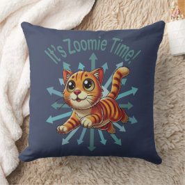 Es ist Zoomie Time Orange Tabby Cat Kissen