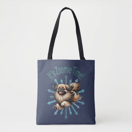 Es ist Zoomie Time Pekingese Tasche (Vorderseite)
